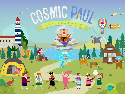 Cosmic Paul alphabet app cosmic paul education hidden figures hide and seek joyflap kids word