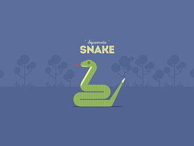 The Snake animal blue green illustration joyflap reptilia snake