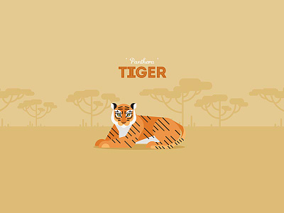 The Tiger animal carnivores forest illustration joyflap mammals tiger