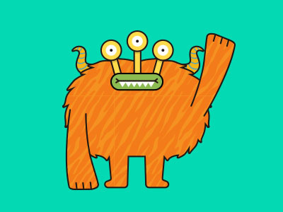 Monsticky Orange Monster app halloween joyflap kids monster monsticky orange
