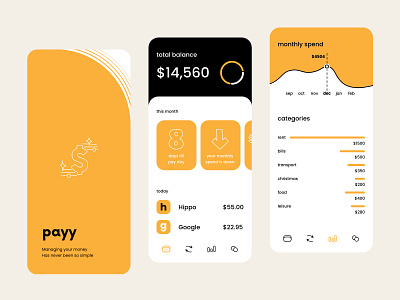 payy banking app UX UI app banking behance budget clean design dribbble finance graphic design ui ui design ux