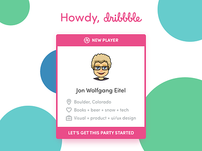Howdy, Dribbble! debut design product ui ux visual