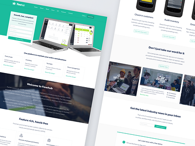 Flowhub Website point of sale retail ui ux web design