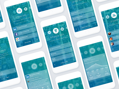 LinkedIn Design Challenge app design ios mobile onboarding ui ux