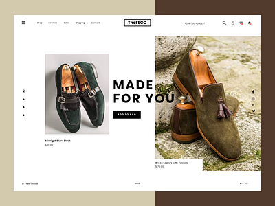 TheFEGO beauty branding figma product page shoes ui ux website website design