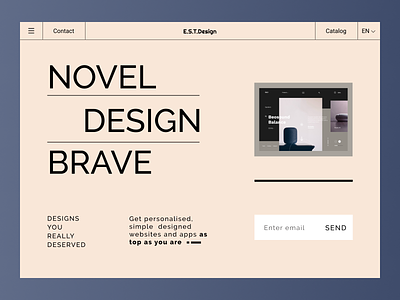 E.S.T.Design catalog design design figma illustration portfolio product page typography ui ux website website design