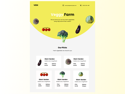 VEGI - Fresh vegetable farm app app design figma mobile app design product page ui ux website website design
