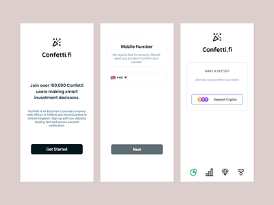 Confetti Finance blockchain cryptocurrency design figma freelance product design product page ui ux