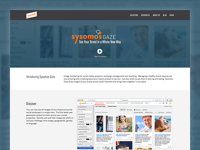 Sysomos Gaze Landing Page landing page product page social media sysomos