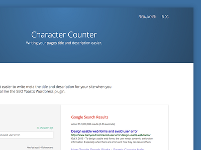 SEO Checker - Character Counter character counter google search meta description meta title seo