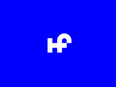 Horizon Funding typography design mono weight blue financial f home hf monogram branding logo