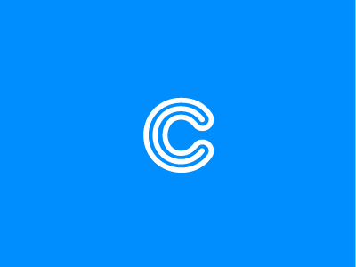 Personal Monogram blue branding c cc logo monogram