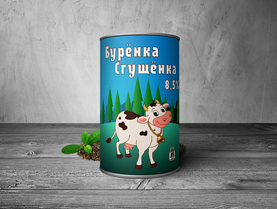 MockUp tin can cow design illustration illustrator logo packaging photoshop ui ux web