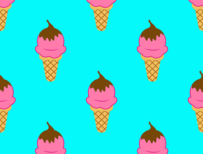 pattern ice-cream design illustrator pattern ui ux