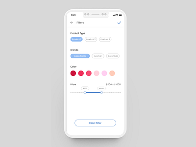 Filters app brand colors design filters iphone material ui minimal modern price range shop sort swiftui tags ui ui design ux