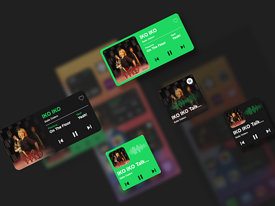 Spotify Widget app design ios ios12 minimal modern music music widget spotify tile ui ux widget widgets