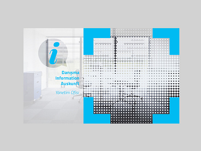 Information office privacy film design graphic design retail signage