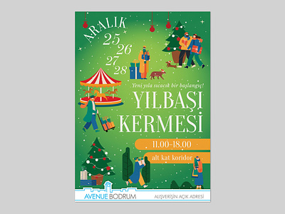 Christmas Fête Poster design graphic design poster retail social media