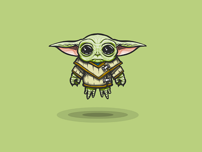 Baby Yoda adobe fresco babyyoda illustrator logo starwars themandalorian vector