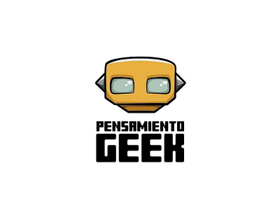 Pensamiento geek android graphicdesign illustrator logo robot vector youtube