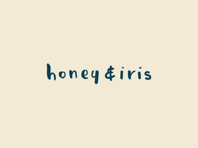 Hand drawn logotype for Honey & Iris brand guidelines brand identity design custom type lettering logo design logo designer