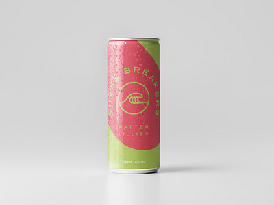 Watter Lillies Can design alcohol branding alcohol packaging bold color bold logo branding can art can design can mockup canned cocktail cocktail cocktail brand drinks brand logo package design summer drink brand typography
