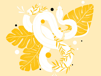 Snake illustration botanical digital art digital drawing digital illustration drawing enschede illustratie illustration illustrator print procreate snake