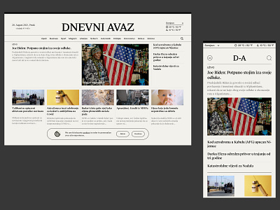 Dnevni Avaz (BA) Redesign Concept 3d animation branding design graphic design illustration inspiration landing page logo mobile motion graphics news news agency product design ui uidesign uiux uxdesign web webdesign