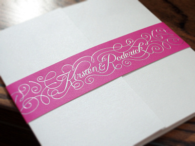 Kirsten & Roderick Wedding Invitation lettering typography wedding