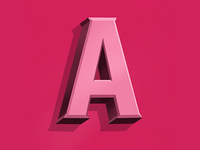 3D Letter A 3dlettering custom lettering customletters handdrawn illustration lettering procreate procreate app procreate art typography