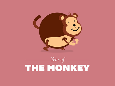 The Monkey animals flat illustration monkey