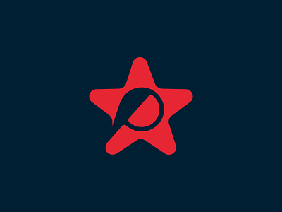 Starphones Symbol blue logo red rounded star stars symbol