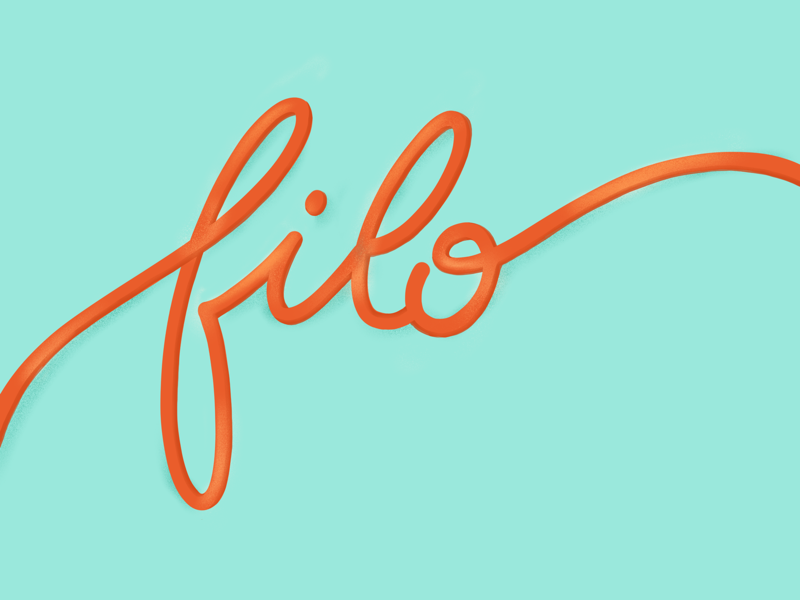 Filo Monoline lettering