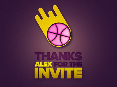 Hey Dribbble! debut invite thanks