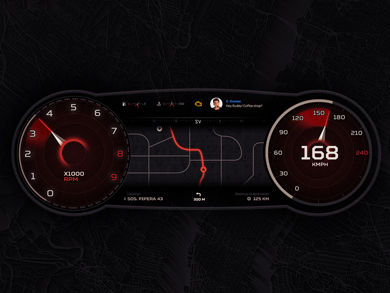 Car Dashboard by Stefan Dinca on Dribbble