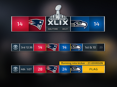 NFL Score by Stefan Dinca on Dribbble