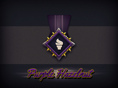 Purple Hazelnut Badge badge cream hazelnut ice icon medal metal purple