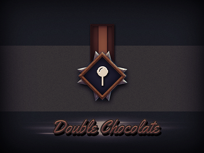 Double Chocolate badge chocolate cream double ice icon medal metal