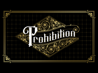 Prohibition 20s floral font lettering