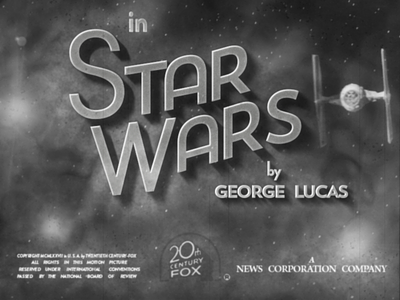 Star Wars Old Film Titles (part II) blackandwhite film filmtitle gray opening star starwars title titles type typography wars