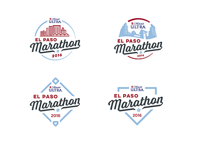 El Paso Marathon Logo options by Cam Wilde for Hello Amigo on Dribbble