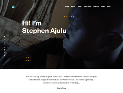 Screenshot 2019 08 23 Stephen Ajulu branding my website ui website website design