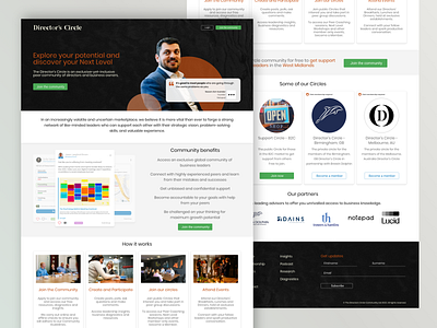 The Director's Circle - Landing Page community corporate design landing page design ui ux web website website design