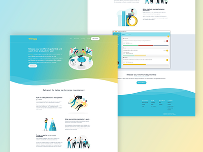 Wingg - SaaS Landing Page coaching design goals hr landing page saas tailwind web web design