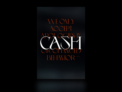 Poster - Cash clean digitaldesign minimal poster typography