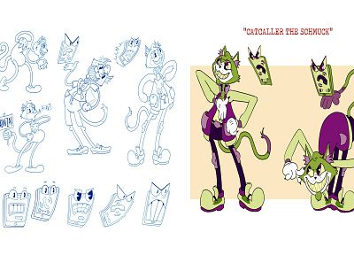 CATCALLER FULL CHARACTER VIS DEV 2020 cartoon illustration character design illustration rubberhose visual development