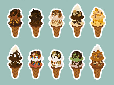 iScream. ice cream icon illustration mobile design vector vector art web design