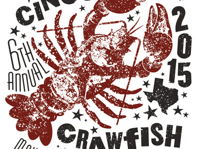 CrawDude. cinco de mayo crawfish crawfish boil illustration t-shirt design