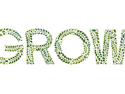 Gotta Grow. custom type illustration typography