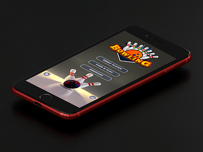 Bowling Game UI app branding design flat icon typography